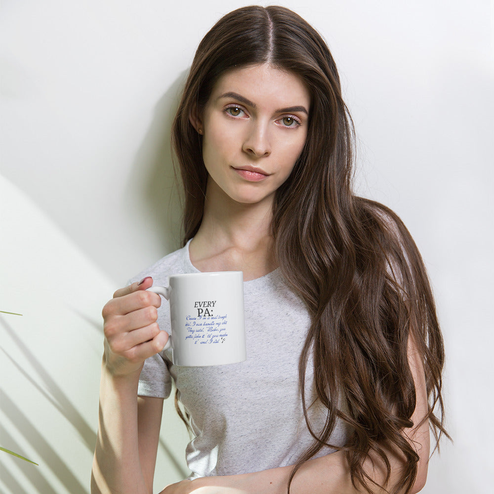 I'm a real tough kid- White glossy mug