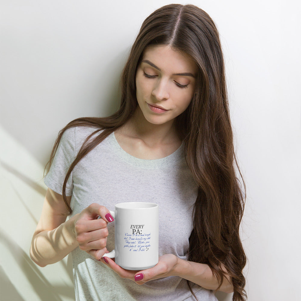 I'm a real tough kid- White glossy mug