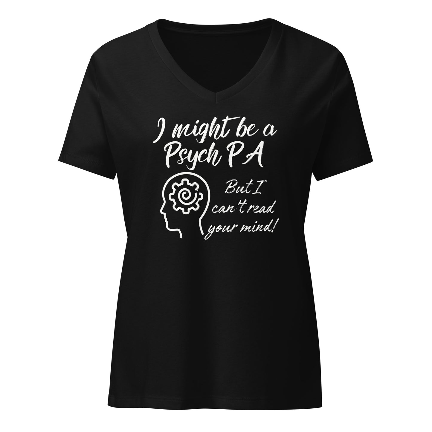 I Can't Read Your Mind- Psych PA- Women’s relaxed v-neck t-shirt