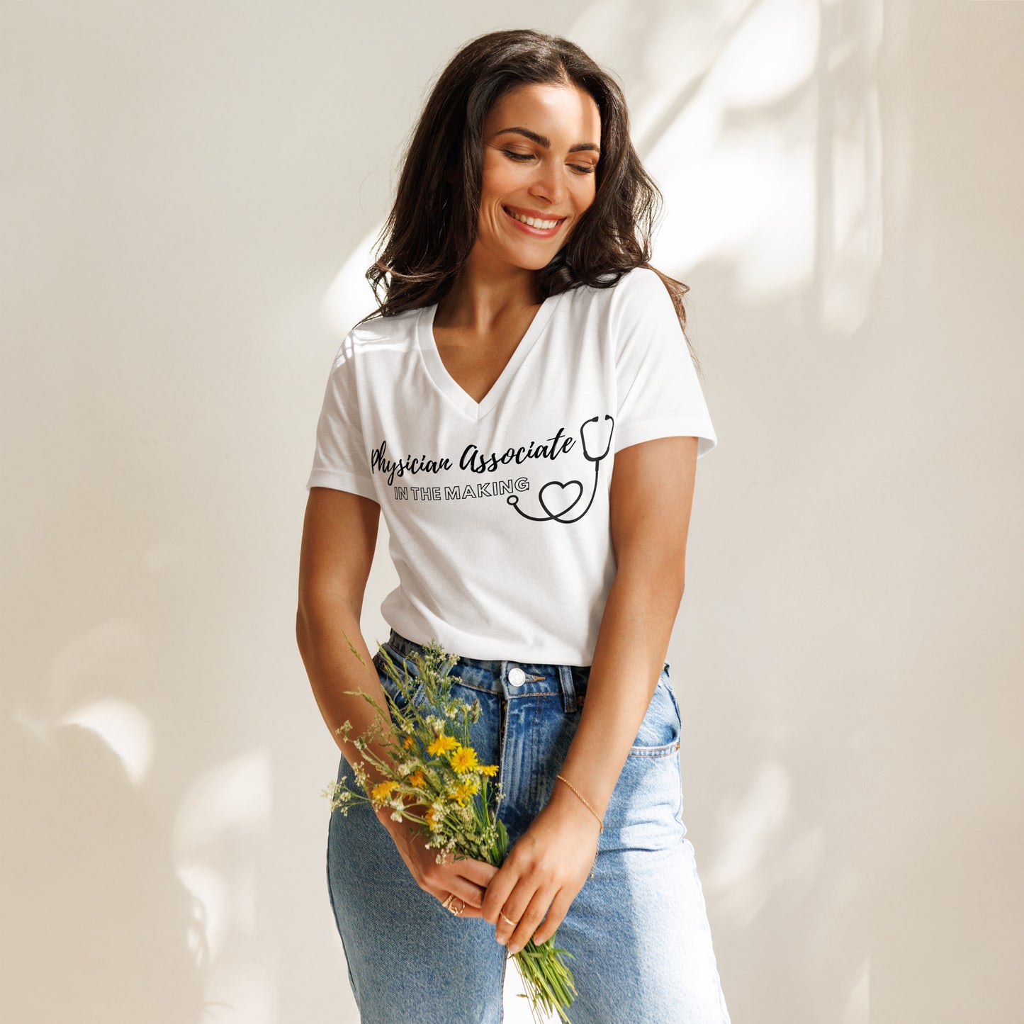 Physician Associate in the Making relaxed v-neck t-shirt