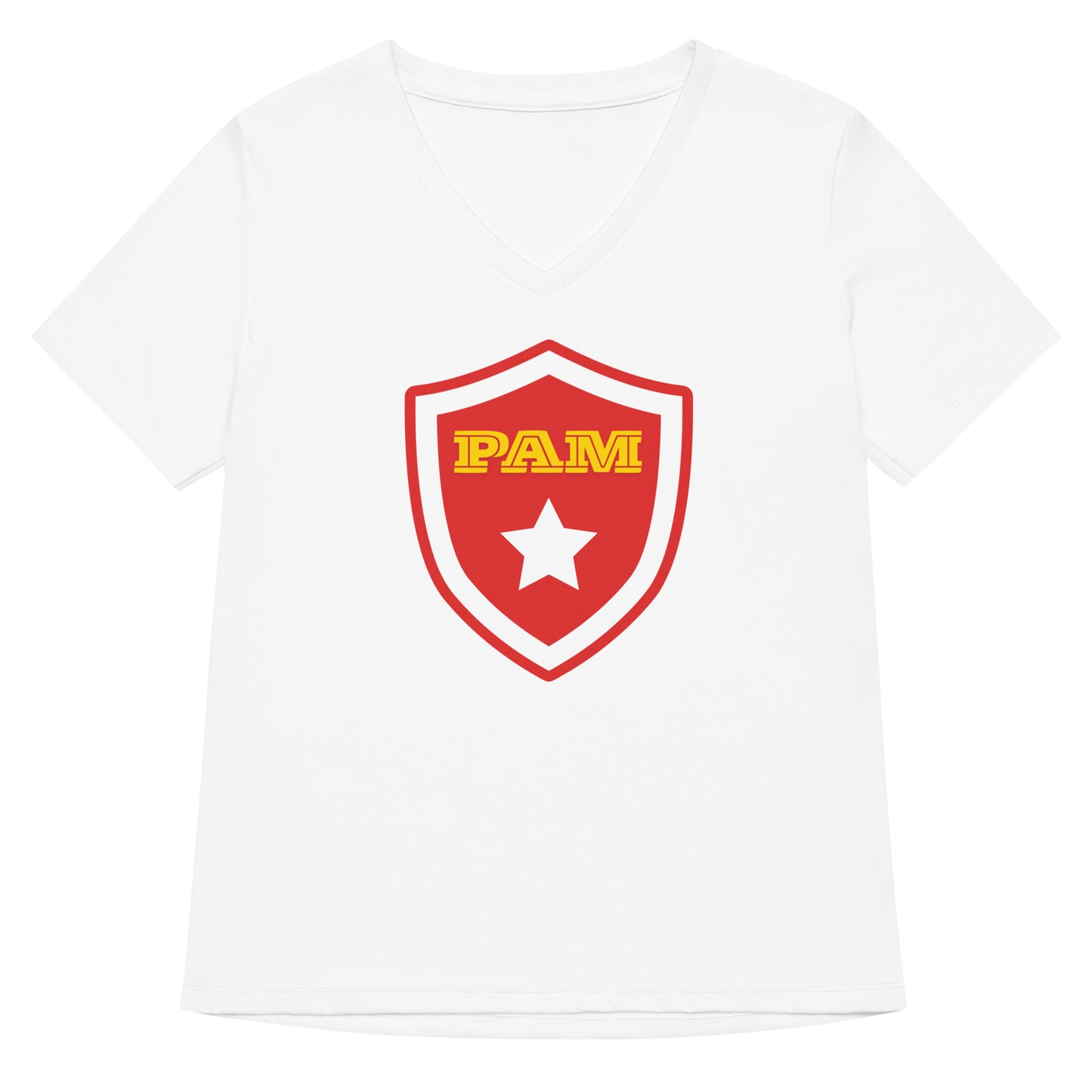 Super PAM Women’s relaxed v-neck t-shirt