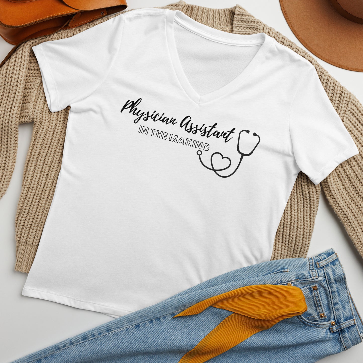 Physician Assistant in the Making Women’s relaxed v-neck t-shirt