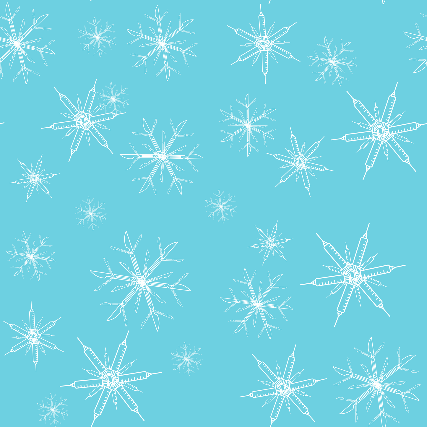 Surgical Snowflake All-over print unisex wide-leg pants