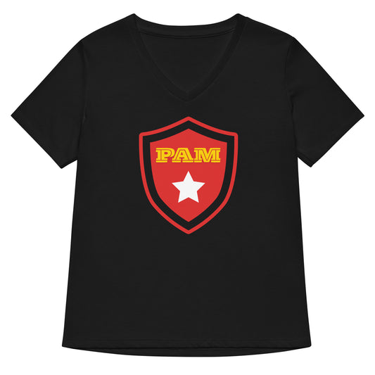 Super PAM Women’s relaxed v-neck t-shirt